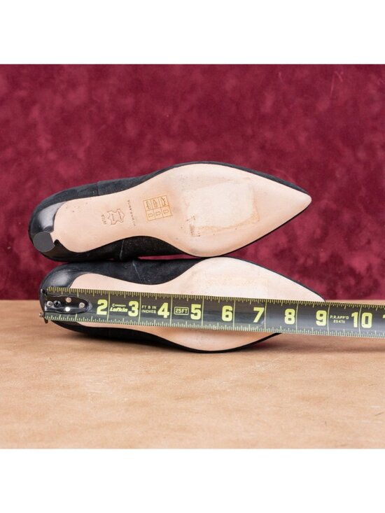 Tory Burch Women Crystal embellishment Bow Black Suede Ankle Boots sz 6.5 - Picture 5 of 9